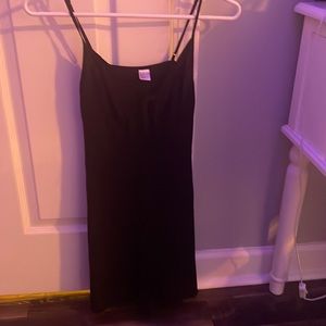 It’s a cute mini black dress from h+m.